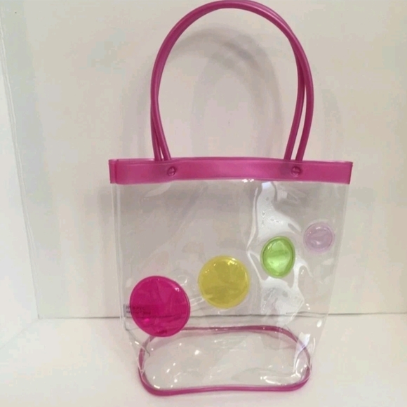 Avon Handbags - 🩷Avon 2003 Clear Tote w/Polka Dots